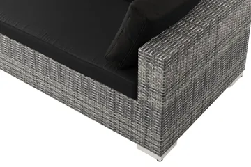 Bahamas Högermodul utomhus 140 cm i konstrotting - Grå - Utemöbler - Loungemöbler - Modulsoffa utomhus