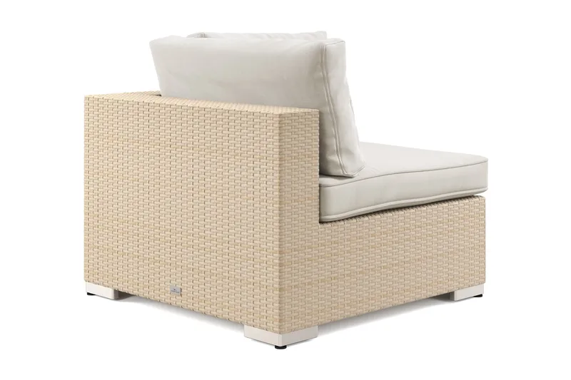 Bahamas Hörnmodul utomhus i konstrotting med Ljus vattenavisande dyna - Beige - Utemöbler - Loungemöbler - Modulsoffa utomhus - Hörnmodul utesoffa