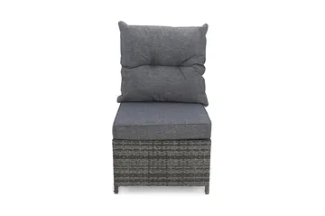 James Mittmodul utomhus i konstrotting - Grå / Grå dynor - Utemöbler - Loungemöbler - Modulsoffa utomhus