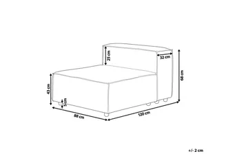 Mittmodul Aprica - Utemöbler - Loungemöbler - Modulsoffa utomhus - Mittmodul utesoffa