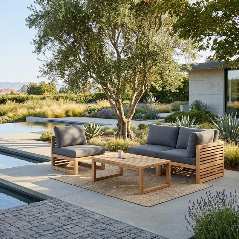 Modulsoffa Serenity 2-sits Vänster armstöd - brun - Utemöbler - Loungemöbler - Modulsoffa utomhus
