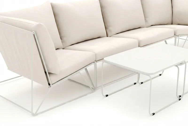 Usteryd utomhus rak 4-sits soffa - Beige/Beige - Utemöbler - Loungemöbler - Soffgrupp utomhus