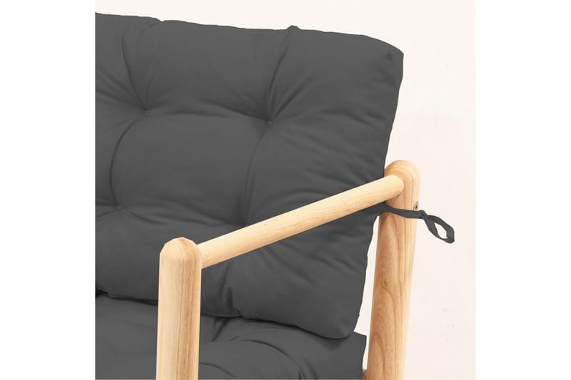 Trädgård 2-sitssoffa Hue Antracit - Antracit - Utemöbler - Loungemöbler - Loungesoffa
