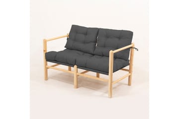 Trädgård 2-sitssoffa Hue Antracit - Antracit - Utemöbler - Loungemöbler - Loungesoffa