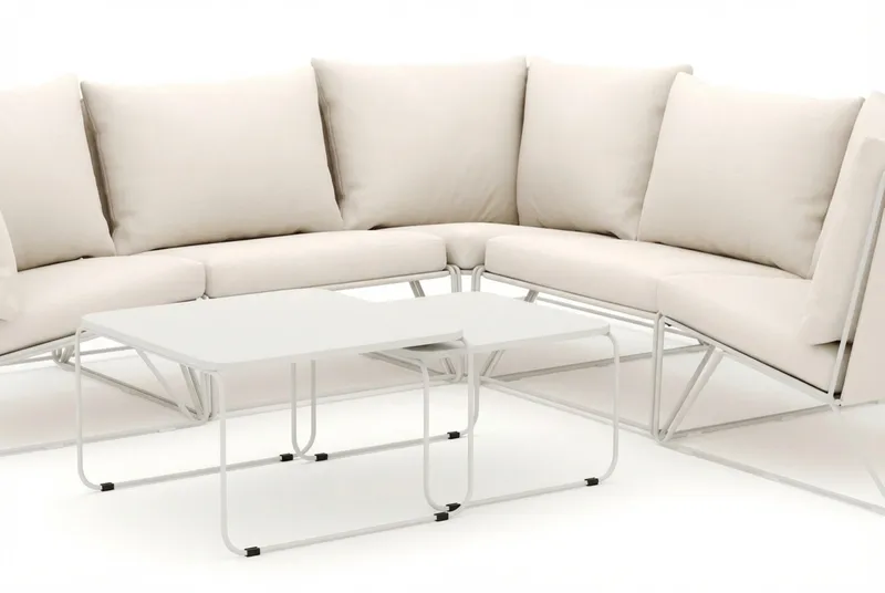 Usteryd utomhus hörnsoffa 5-sits vändbar - Beige/Beige - Utemöbler - Loungemöbler - Soffgrupp utomhus