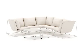Usteryd utomhus hörnsoffa 5-sits vändbar - Beige/Beige - Utemöbler - Loungemöbler - Soffgrupp utomhus