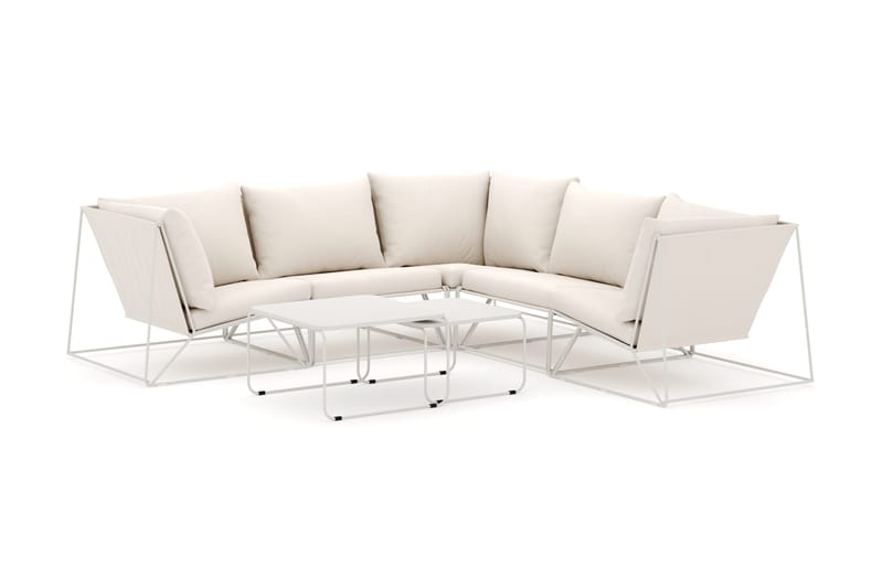 Usteryd utomhus hörnsoffa 5-sits vändbar - Beige/Beige - Utemöbler - Loungemöbler - Soffgrupp utomhus