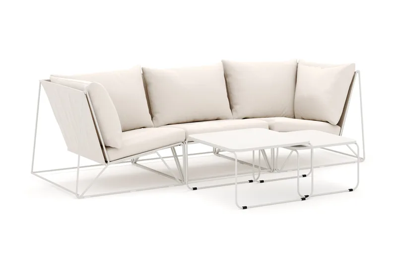 Usteryd utomhus rak 3-sits soffa - Beige/Beige - Utemöbler - Loungemöbler - Soffgrupp utomhus
