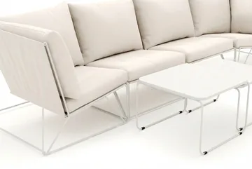 Usteryd utomhus rak 4-sits soffa - Beige/Beige - Utemöbler - Loungemöbler - Soffgrupp utomhus