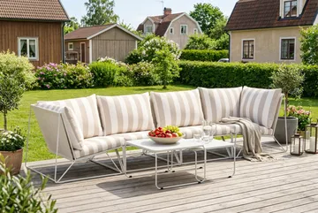 Usteryd utomhus rak 4-sits soffa - Beige/Striped - Utemöbler - Loungemöbler - Soffgrupp utomhus
