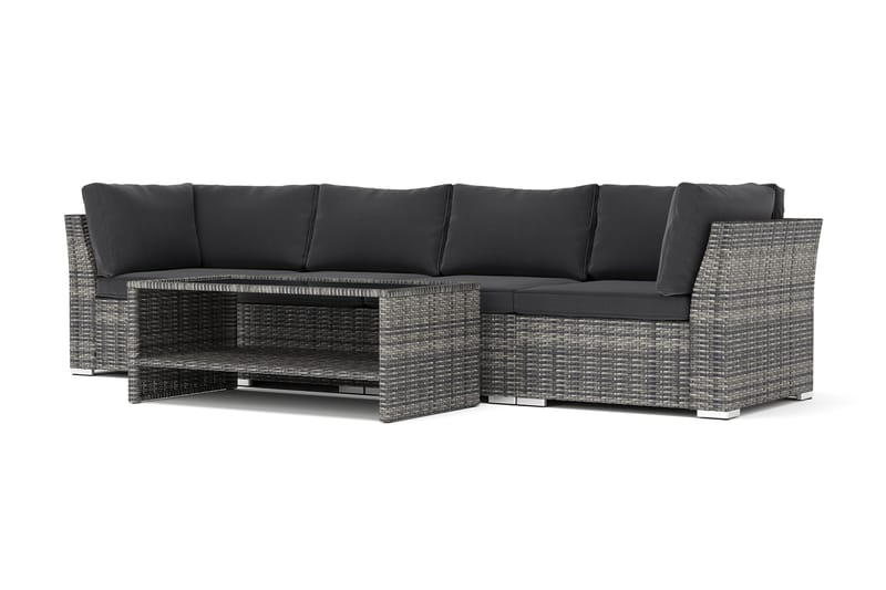 Wisconsin utomhus rak 4-sits soffa - Grå - Utemöbler - Loungemöbler - Soffgrupp utomhus