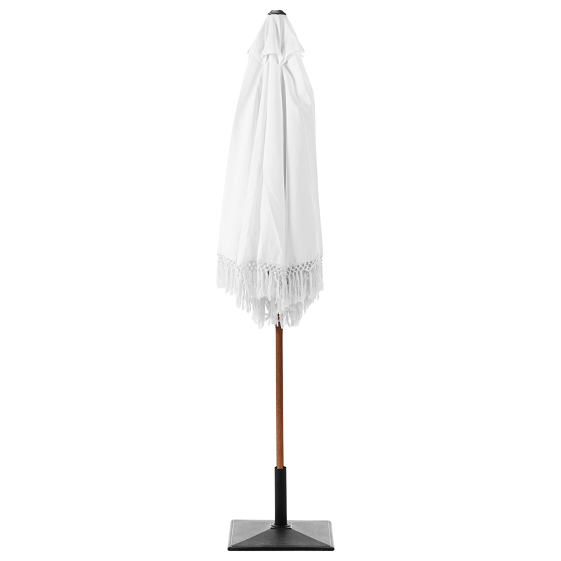 Parasoll utomhus 258 cm Murasa - vit/brun - Utemöbler - Solskydd - Parasoll - Balkongparasoll