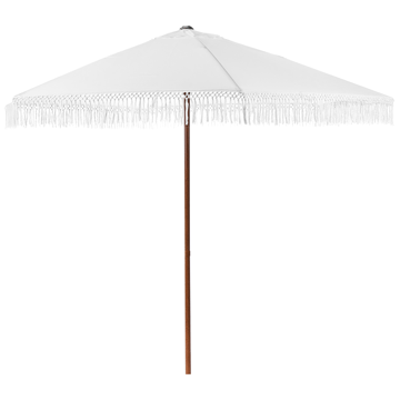 Parasoll utomhus 258 cm Murasa - vit/brun - Utemöbler - Solskydd - Parasoll - Balkongparasoll