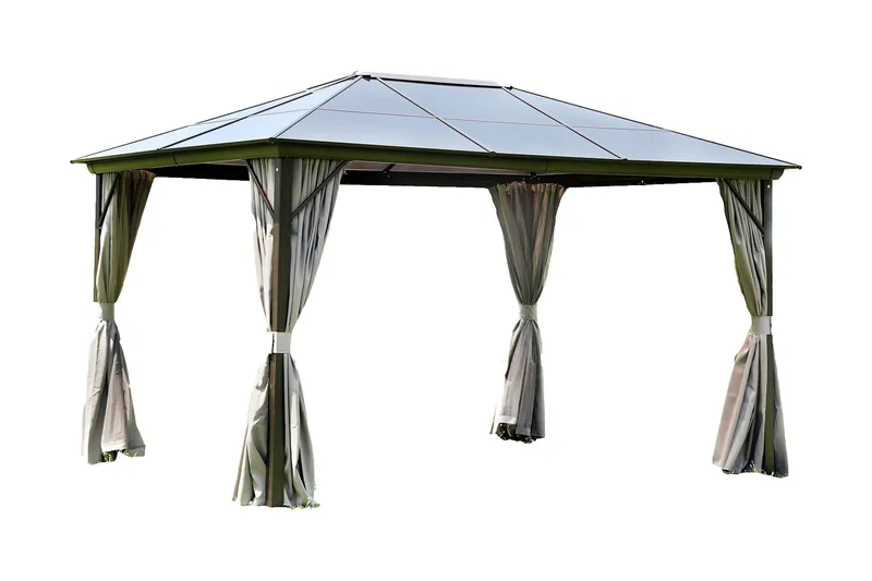 Sunsetia Paviljong 300x300x270 cm Polykarbonattak, Brun/Beige