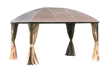Sunsetia Paviljong 400x300x194 cm - Beige - Utemöbler - Solskydd - Paviljong - Komplett paviljong