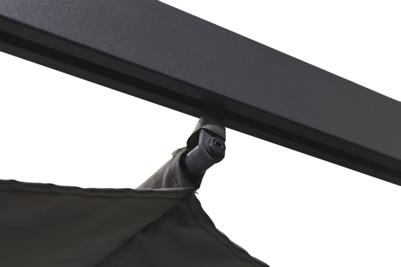 Porto Stor Pergola 4x3 m i aluminium med tak - Mörkgrå - Utemöbler - Solskydd - Pergola