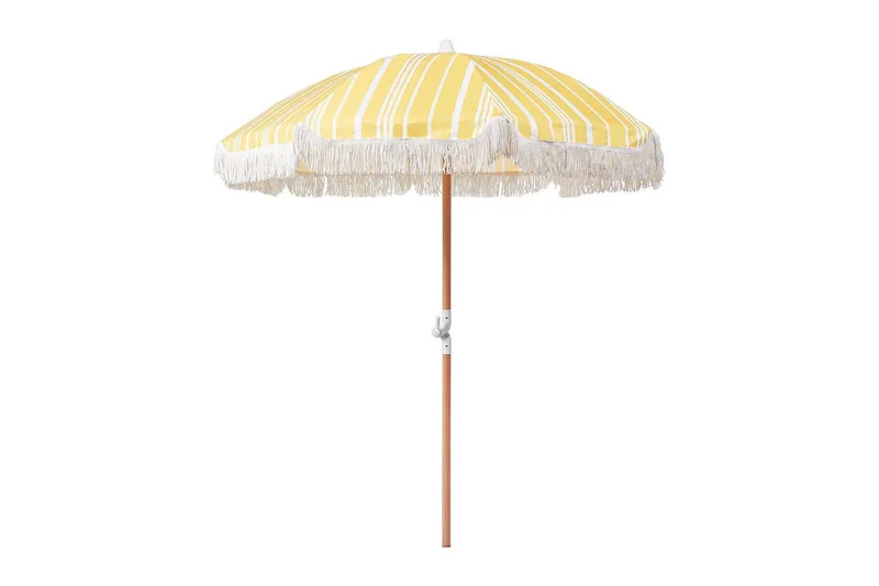 Teulon Parasoll 150 cm, Gul/Vit/Ljusbrun