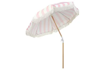 Teulon Parasoll 150 cm - Rosa/Vit/Ljusbrun - Utemöbler - Solskydd - Parasoll - Balkongparasoll