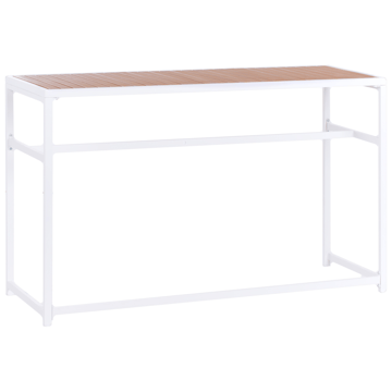 Barbord utomhus Avetrana 50x150 cm - Vit/Brun - Utemöbler - Utebord & trädgårdsbord - Barbord utomhus