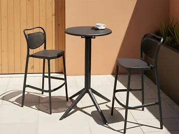 Barbord utomhus Legrena 60 cm - svart - Utemöbler - Utebord & trädgårdsbord - Barbord utomhus