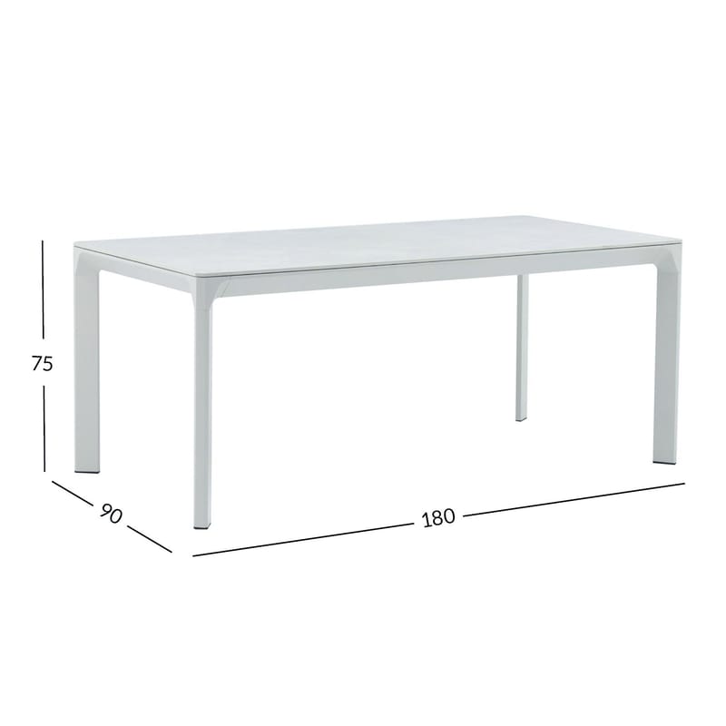 Bord Melrose 180x90x75 cm - beige - Utemöbler - Utebord & trädgårdsbord - Matbord utomhus