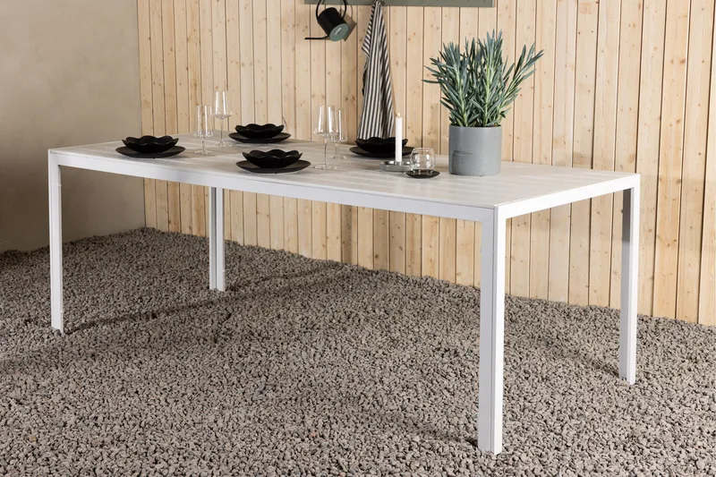 Break Matbord Utomhus 90x205 cm - Vit - Utemöbler - Utebord & trädgårdsbord - Matbord utomhus