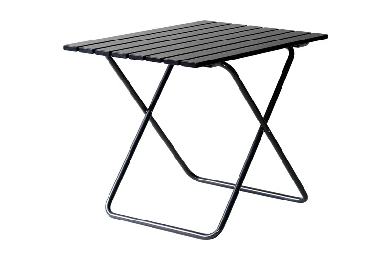 Retro Hopfällbart Cafébord Utomhus 75 cm Trä, Svart/grå