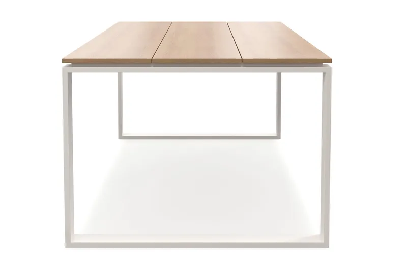Devon Stort Rektangulärt Matbord utomhus 210x100 cm i aluminium - Beige - Utemöbler - Utebord & trädgårdsbord - Matbord utomhus