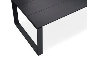 Devon Stort Rektangulärt Matbord utomhus 210x100 cm i aluminium - Svart - Utemöbler - Utebord & trädgårdsbord - Matbord utomhus