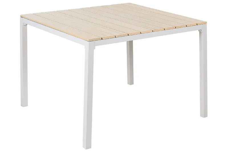 Edmundston Matbord Utomhus 95x95 cm, Beige/Vit