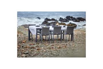 Hillerstorp Borgdala Utebord 220/340 x 107 x H75,5 cm - Grå - Utemöbler - Utebord & trädgårdsbord - Matbord utomhus