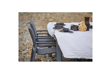 Hillerstorp Borgdala Utebord 220/340 x 107 x H75,5 cm - Grå - Utemöbler - Utebord & trädgårdsbord - Matbord utomhus