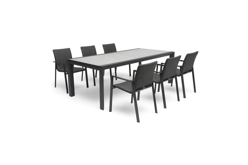 Hillerstorp Borgdala Utebord 220/340 x 107 x H75,5 cm - Grå - Utemöbler - Utebord & trädgårdsbord - Matbord utomhus