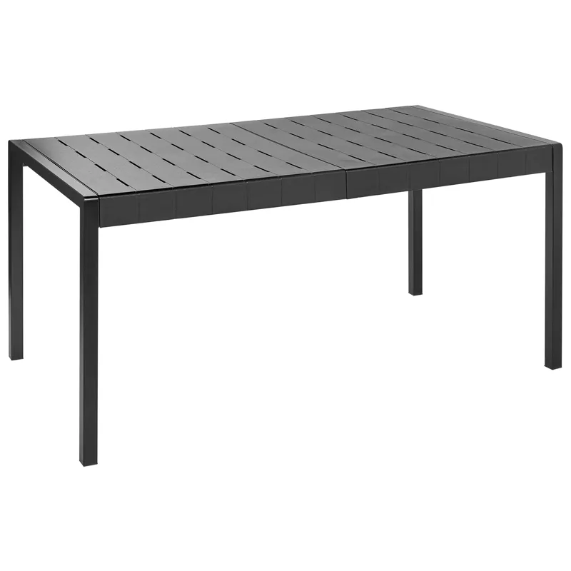 Matbord utomhus Bartica 84x154 cm, Svart