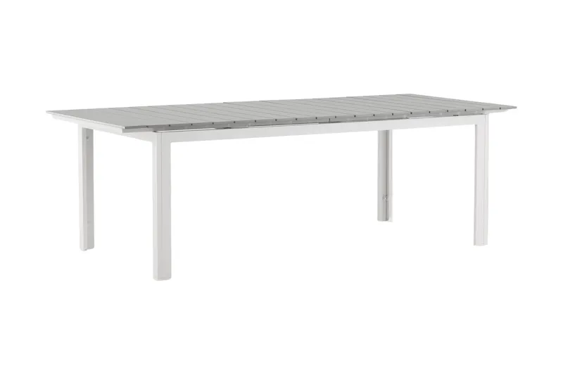 Levels Förlängningsbart Matbord Utomhus 224-324 cm, Grå/Vit