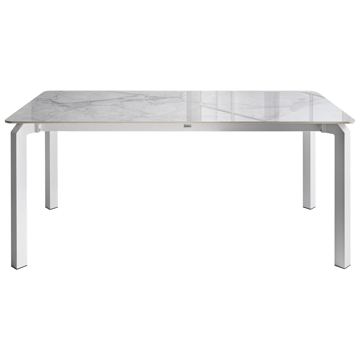 Matbord utomhus Feletto 90x180 cm Sten Vit - Vit - Utemöbler - Utebord & trädgårdsbord - Matbord utomhus