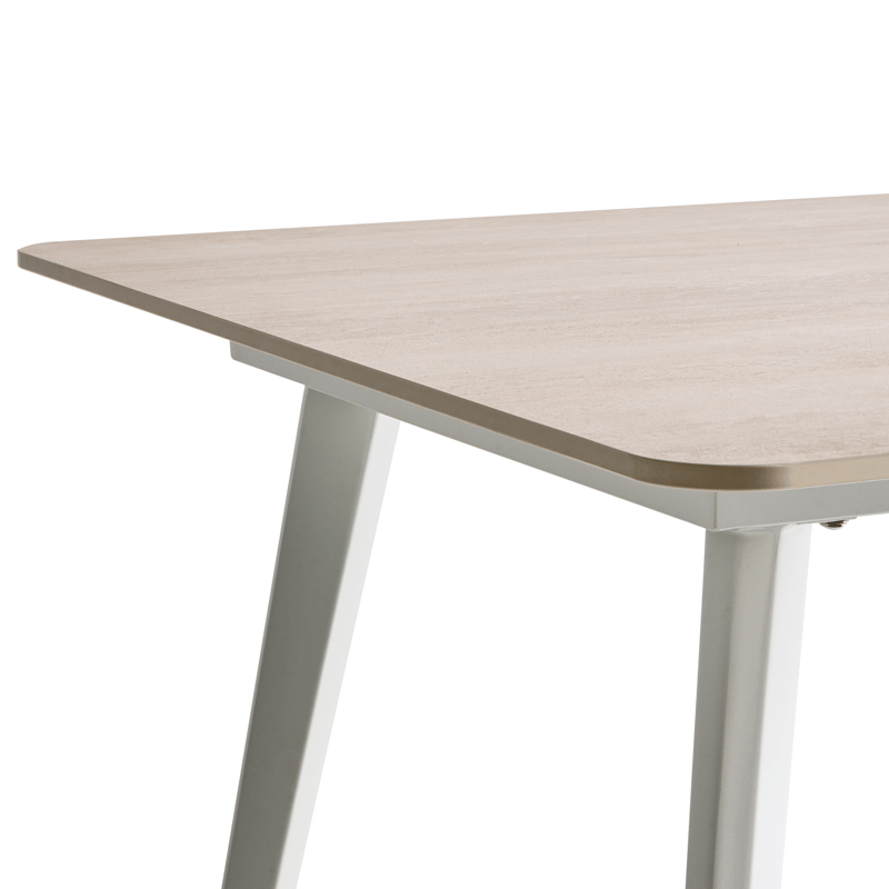 Matbord utomhus Rodallo 90x160 cm Sten - Beige/Vit - Utemöbler - Utebord & trädgårdsbord - Matbord utomhus