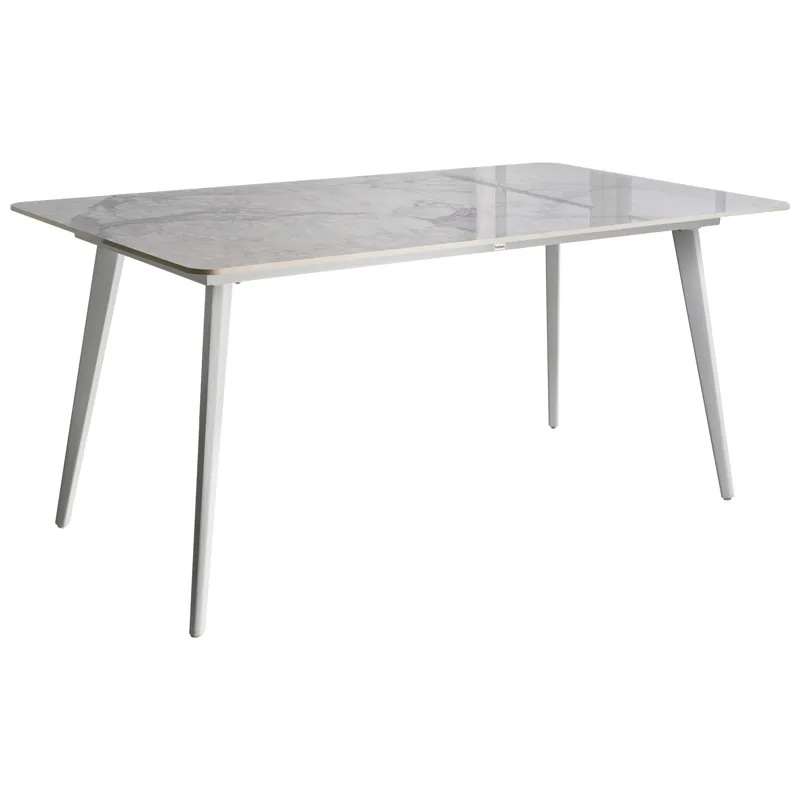 Matbord utomhus Rodallo 90x160 cm Sten - Vit - Utemöbler - Utebord & trädgårdsbord - Matbord utomhus
