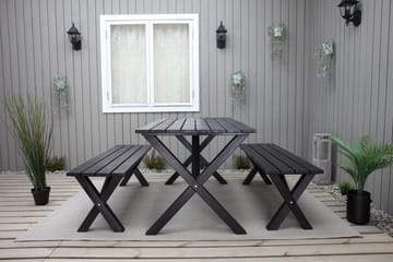 Scottsdale Matbord Utomhus 190 cm Svart - KWA - Utemöbler - Utebord & trädgårdsbord - Matbord utomhus