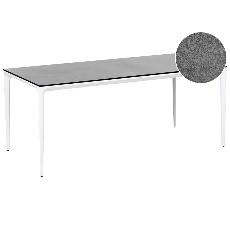 Matbord utomhus Sovareto 90x180 cm Steneffekt - Grå - Utemöbler - Utebord & trädgårdsbord - Matbord utomhus