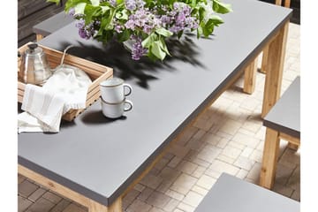 Trädgårdsbord 180 x 90 cm grå OSTUNI - Grå - Utemöbler - Utebord & trädgårdsbord - Matbord utomhus