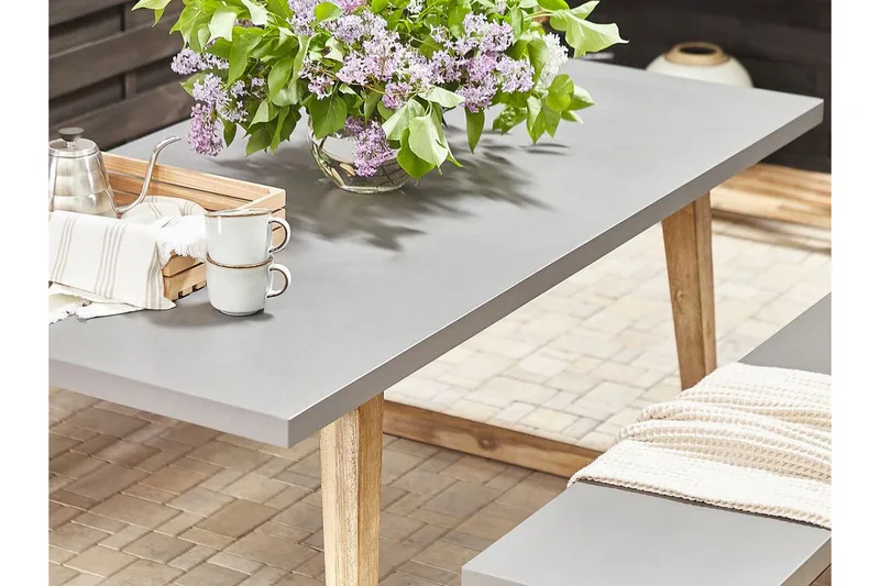Trädgårdsbord grå 180 x 90 cm ORIA - Grå - Utemöbler - Utebord & trädgårdsbord - Matbord utomhus