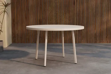Runt matbord Giardini 120 cm Utomhus - Beige - Utemöbler - Utebord & trädgårdsbord - Matbord utomhus