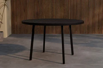 Runt matbord Giardini 120 cm Utomhus - Svart - Utemöbler - Utebord & trädgårdsbord - Matbord utomhus