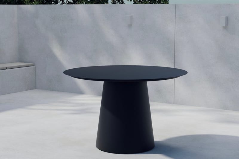 Runt matbord Lanzo 120 cm Utomhus, Svart