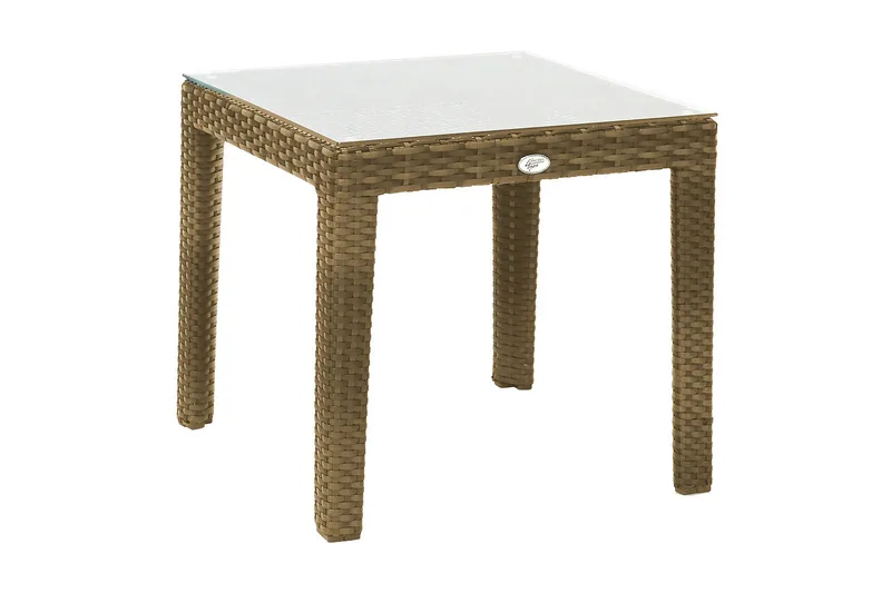 Sidobord och Avlastningsbord Utomhus 50 cm Plast Metall, Beige