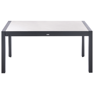 Utdragbart Matbord utomhus Binasco 160/220 cm - Beige/Svart - Utemöbler - Utebord & trädgårdsbord - Matbord utomhus