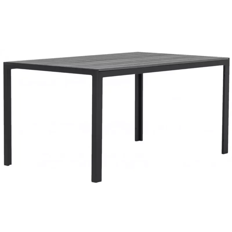 Utebord 150x90 cm - Svart / Grå aintwood - Las Vegas - Svart/grå - Utemöbler - Utebord & trädgårdsbord - Matbord utomhus