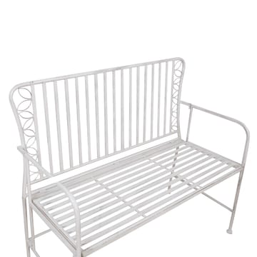 Bänk Jasmine 103x50x93 cm metall - antikvit - Utemöbler - Utesoffa - Trädgårdsbänk & utebänk