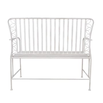 Bänk Jasmine 103x50x93 cm metall - antikvit - Utemöbler - Utesoffa - Trädgårdsbänk & utebänk